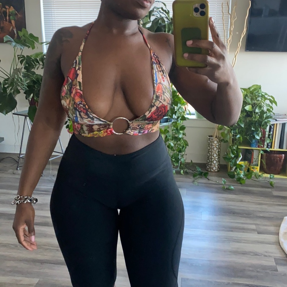 Ring Hole Biker Halter top